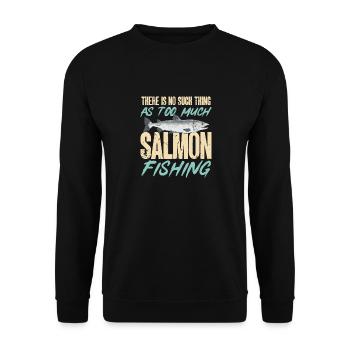 Pêche au saumon Pêcheur de saumon - Sweat-shirt Unisexe - noir - Devant - Alina (178cm) & Michal (187cm)