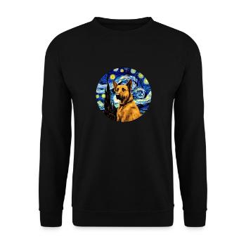 German Shepherd Funny Dog Popular Artwork Pet Love - Unisex Sweatshirt - black - Front - Alina (178cm) & Michal (187cm)