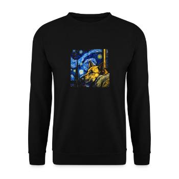 German Shepherd Funny Dog Popular Artwork Pet Love - Unisex Sweatshirt - black - Front - Alina (178cm) & Michal (187cm)
