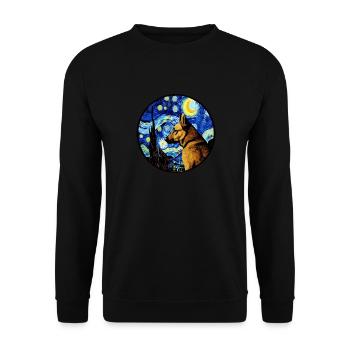 German Shepherd Funny Dog Popular Artwork Pet Love - Unisex Sweatshirt - black - Front - Alina (178cm) & Michal (187cm)