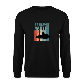 Drôle de hobby casquette de marin capitaine de - Sweat-shirt Unisexe - noir - Devant - Alina (178cm) & Michal (187cm)