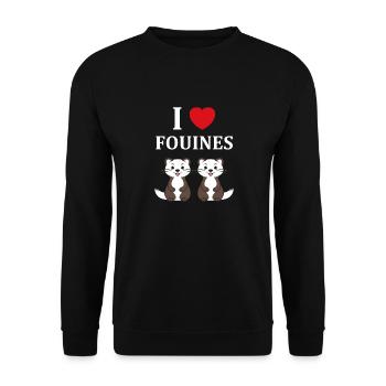 Humour petite fouine - Sweat-shirt Unisexe - noir - Devant - Alina (178cm) & Michal (187cm)