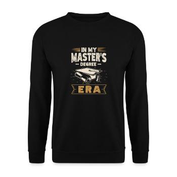 Master's Degree Studium Master Abschluss - Unisex Pullover - Schwarz - Vorne - Alina (178cm) & Michal (187cm)