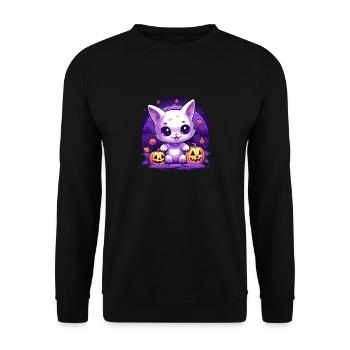 Costume d'Halloween pour chat Kawaii pour les - Sweat-shirt Unisexe - noir - Devant - Alina (178cm) & Michal (187cm)
