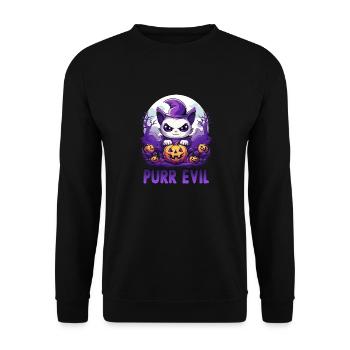 Halloween Costume de chat Bonbons ou farces Fête - Sweat-shirt Unisexe - noir - Devant - Alina (178cm) & Michal (187cm)