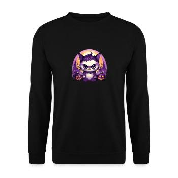 Halloween Chibi Chat Kawaii Costume d'Halloween - Sweat-shirt Unisexe - noir - Devant - Alina (178cm) & Michal (187cm)