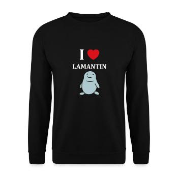 Drôle bébé minimaliste simple petit lamantin - Sweat-shirt Unisexe - noir - Devant - Alina (178cm) & Michal (187cm)