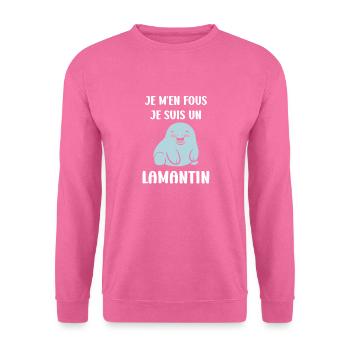Drôle bébé minimaliste simple petit lamantin - Sweat-shirt Unisexe - rose - Devant