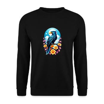 Adler - Wappen der USA - Unisex Pullover - Schwarz - Vorne - Alina (178cm) & Michal (187cm)