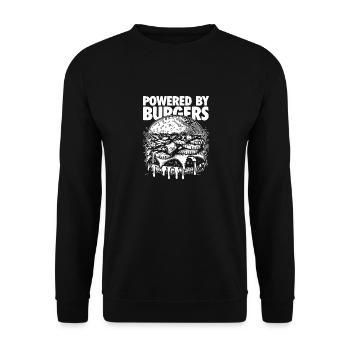 Powered by Burgers - Cadeau pour les amateurs de hamburgers - Sweat-shirt Unisexe - noir - Devant - Alina (178cm) & Michal (187cm)
