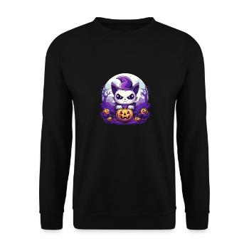 Halloween Costume de chat mignon Fête d'Halloween - Sweat-shirt Unisexe - noir - Devant - Alina (178cm) & Michal (187cm)