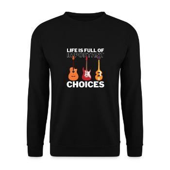 Guitaristes et musiciens - Sweat-shirt Unisexe - noir - Devant - Alina (178cm) & Michal (187cm)