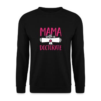 PhD Graduate Doktorgrad Ph.D. Promotion - Unisex Pullover - Schwarz - Vorne - Alina (178cm) & Michal (187cm)