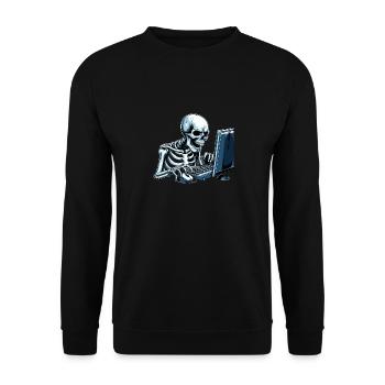 PC-Gamer-Freak-Shirt-Designs- Gamer - Unisex Pullover - Schwarz - Vorne - Alina (178cm) & Michal (187cm)