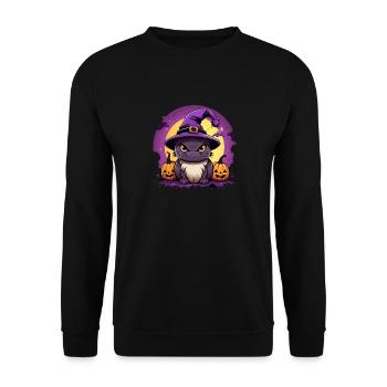 Costume d'Halloween pour chat méchant Chat kawaii - Sweat-shirt Unisexe - noir - Devant - Alina (178cm) & Michal (187cm)