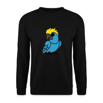 Humor kleiner Papagei - Unisex Pullover - Schwarz - Vorne - Alina (178cm) & Michal (187cm)