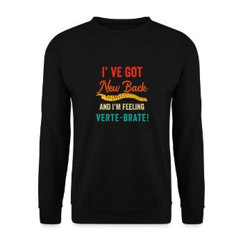 Back Post Surgery Recovery Men Women Discectomy - Unisex Sweatshirt - black - Front - Alina (178cm) & Michal (187cm)