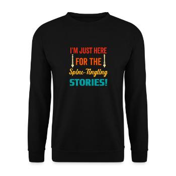 Back Post Surgery Recovery Men Women Discectomy - Unisex Sweatshirt - black - Front - Alina (178cm) & Michal (187cm)