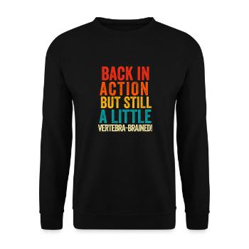 Back Post Surgery Recovery Men Women Discectomy - Unisex Sweatshirt - black - Front - Alina (178cm) & Michal (187cm)