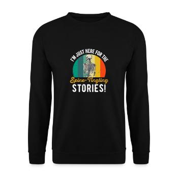 Back Post Surgery Recovery Men Women Discectomy - Unisex Sweatshirt - black - Front - Alina (178cm) & Michal (187cm)