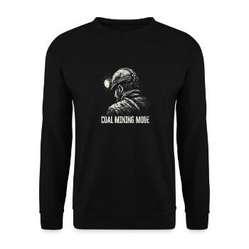 Coal Mining Fashion - Miner Gift - Unisex Sweatshirt - black - Front - Alina (178cm) & Michal (187cm)