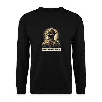 Coal Mining Fashion - Miner Gift - Unisex Sweatshirt - black - Front - Alina (178cm) & Michal (187cm)