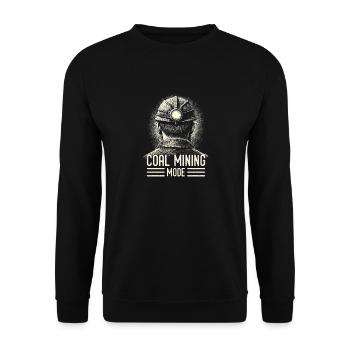 Coal Mining Fashion - Miner Gift - Unisex Sweatshirt - black - Front - Alina (178cm) & Michal (187cm)