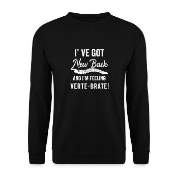 Back Post Surgery Recovery Men Women Discectomy - Unisex Sweatshirt - black - Front - Alina (178cm) & Michal (187cm)