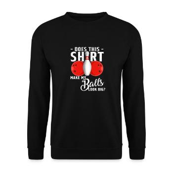 Cool Bowling Design Bowling Ball Sport Bowler - Unisex Sweatshirt - black - Front - Alina (178cm) & Michal (187cm)