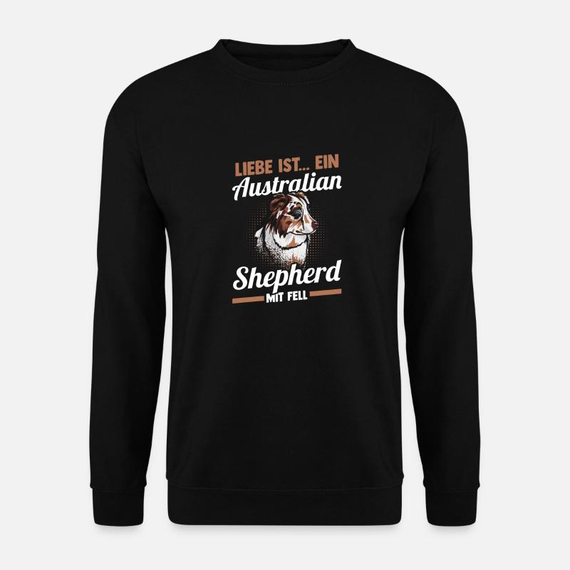 Australian Shepherd Hund Aussie - Unisex Pullover - Schwarz