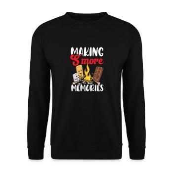 S’more Feu de camp Marshmallow Camping - Sweat-shirt Unisexe - noir - Devant - Alina (178cm) & Michal (187cm)