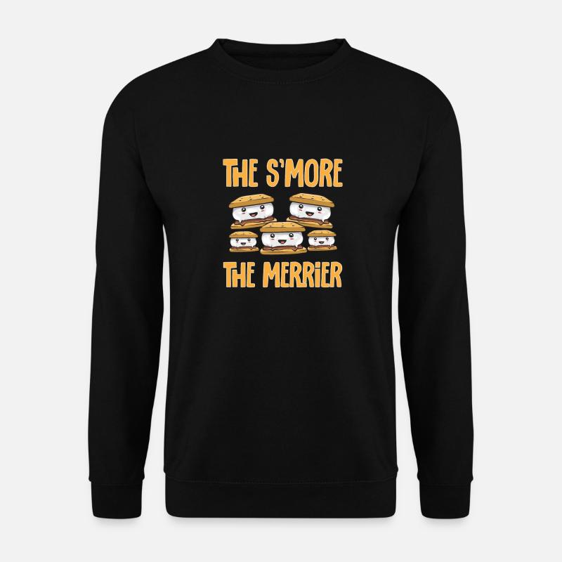S'more Campfire Marshmallow Camping - Unisex Sweatshirt - black