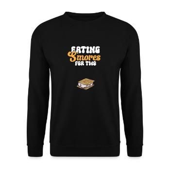 S'more Campfire Marshmallow Camping - Unisex Sweatshirt - black - Front - Alina (178cm) & Michal (187cm)