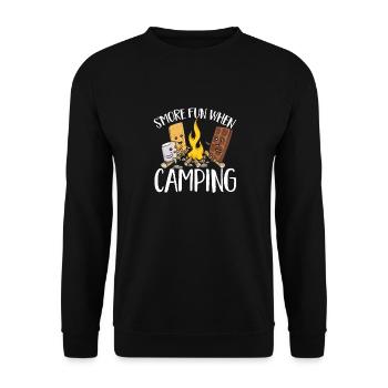 S'more Campfire Marshmallow Camping - Sweat-shirt Unisexe - noir - Devant - Alina (178cm) & Michal (187cm)