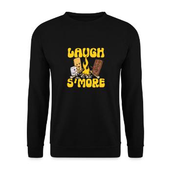 S'more Campfire Marshmallow Camping - Unisex Sweatshirt - black - Front - Alina (178cm) & Michal (187cm)