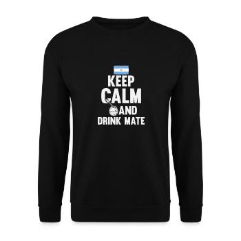 funny argentina saying print - Unisex Sweatshirt - black - Front - Alina (178cm) & Michal (187cm)