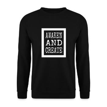 technology gift funny sayings happy consciousness - Unisex Sweatshirt - black - Front - Alina (178cm) & Michal (187cm)