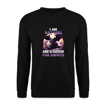 Halloween Costume Bat Girl Kawaii Anime Cosplay - Sweat-shirt Unisexe - noir - Devant - Alina (178cm) & Michal (187cm)