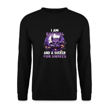 Halloween Costume Bat Girl Cosplay Kawaii - Sweat-shirt Unisexe - noir - Devant - Alina (178cm) & Michal (187cm)