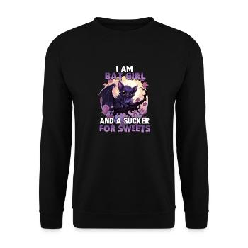 Halloween Costume Bat Girl Cosplay Kawaii - Sweat-shirt Unisexe - noir - Devant - Alina (178cm) & Michal (187cm)
