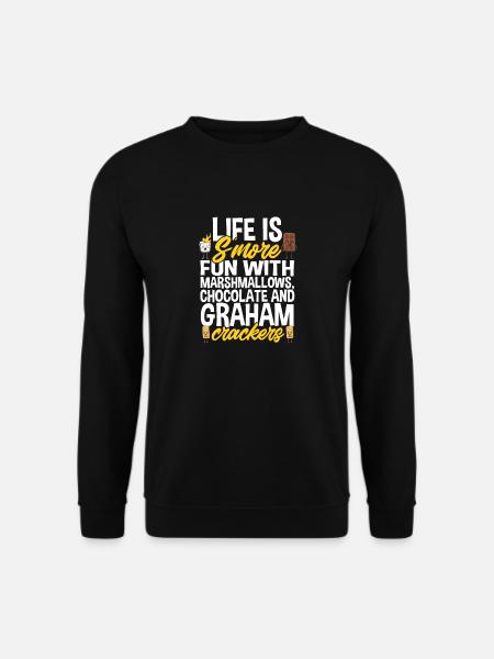 S'more Campfire Marshmallow Camping - Unisex Sweatshirt - black