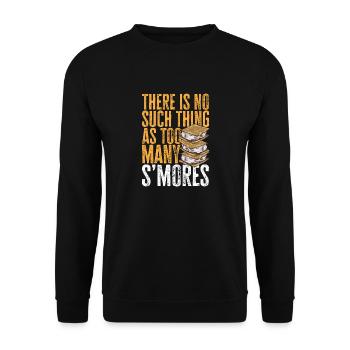 S'more Campfire Marshmallow Camping - Unisex Sweatshirt - black - Front - Alina (178cm) & Michal (187cm)