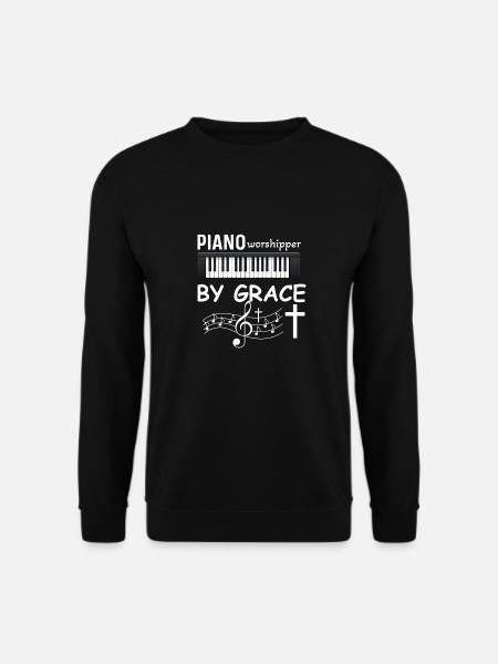 Kristen pianist Jesus Pianist Musiker - Unisextröja - svart
