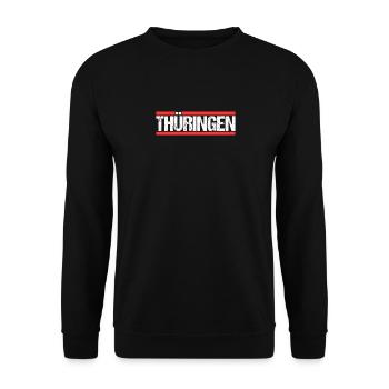 Thüringer Thüringerin Thüringen - Unisex Pullover - Schwarz - Vorne - Alina (178cm) & Michal (187cm)