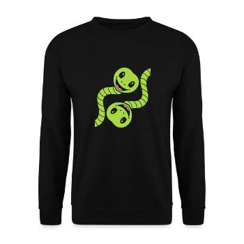 Little Snake Humor - Unisex Sweatshirt - black - Front - Alina (178cm) & Michal (187cm)