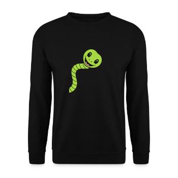 Little Snake Humor - Unisex Sweatshirt - black - Front - Alina (178cm) & Michal (187cm)
