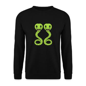 Little Snake Humor - Unisex Sweatshirt - black - Front - Alina (178cm) & Michal (187cm)
