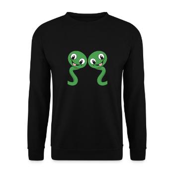 Little Snake Humor - Unisex Sweatshirt - black - Front - Alina (178cm) & Michal (187cm)