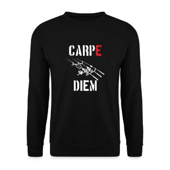 Carpe Diem Carphunter Carp Carp Carp Angler - Unisex Sweatshirt - black - Front - Alina (178cm) & Michal (187cm)