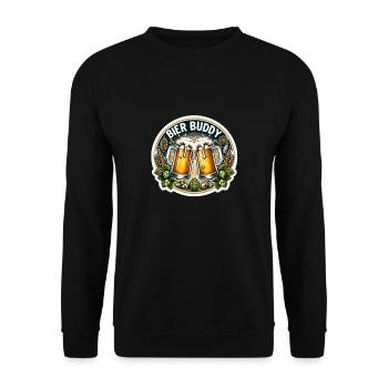 Bier Buddy - Unisex Pullover - Schwarz - Vorne - Alina (178cm) & Michal (187cm)